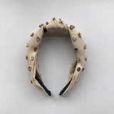 Little Girl's Bejeweled Rhinestone Knotted Turban Headband One Size