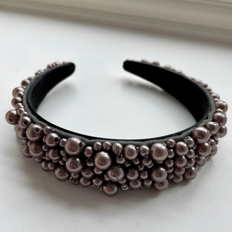 Little Girl's Bejeweled and Pearl Flower Girl Headband