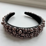 Little Girl's Bejeweled and Pearl Flower Girl Headband