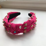 Little Girl's Bejeweled Rhinestone Knotted Turban Headband One Size
