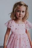 pink and gold party dress