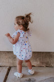 Infant Girls White Confetti Tulle Bubble Romper