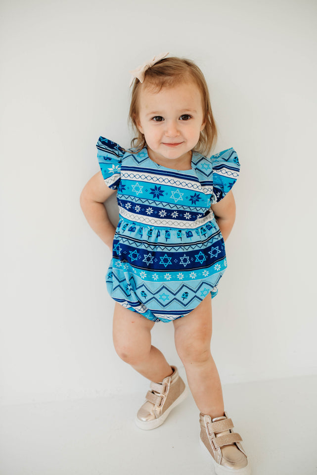 hanukkah bubble romper for baby