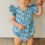 little girls hanukkah candle print romper