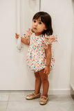 Infant Girl's Multicolor Rainbow Confetti Tulle Bubble Romper
