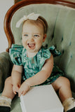 infant girls muted hygge christmas tree romper