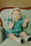 infant girls muted hygge christmas tree romper