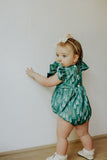 infant girls muted hygge christmas tree romper