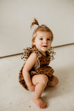 little girls brown and black trendy valentines day outfit