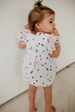 Infant Girls White Confetti Tulle Bubble Romper