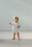 white eyelet bubble romper