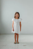 little girl's white eyelet Summer dress