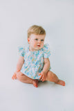 infant girls pastel pink and blue easter bubble romper