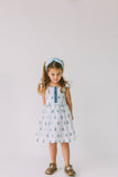 Infant Girl's White and Blue Nautical Anchor Bubble Romper