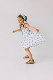 little girls navy and white nautical anchor dress