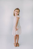 Little Girl's Pink and Gold Three Pocket Jersey Dress