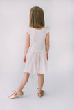 Little Girl's Pink and Gold Three Pocket Jersey Dress