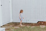 Little Girl's Gray and White Plaid Twirl Dress