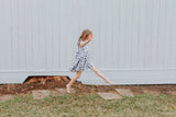 Little Girl's Gray and White Plaid Twirl Dress