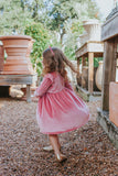 pink velvet dresses girls