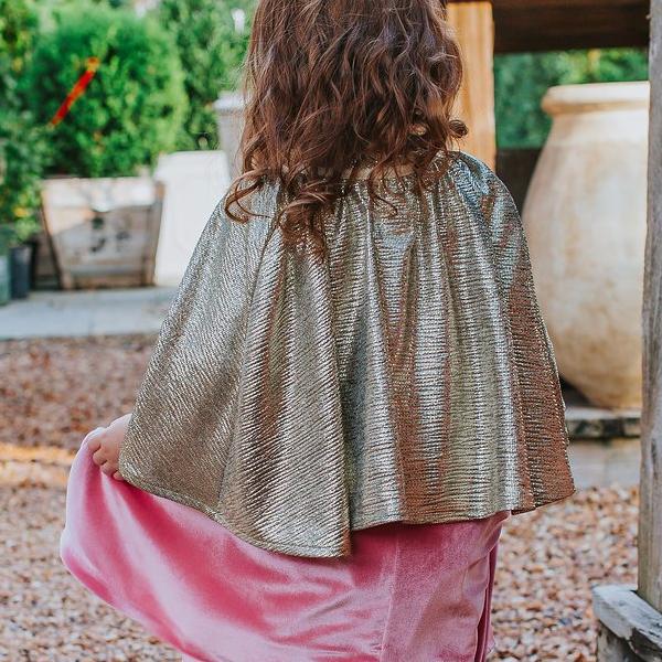 girls gold cape