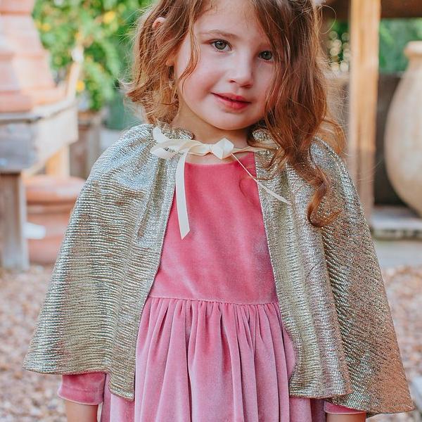 little girls gold capelet