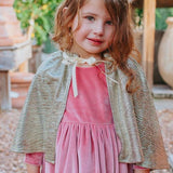 little girls gold capelet