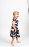 Little Girl's Multicolor Floral Three Pocket Jersey Dress
