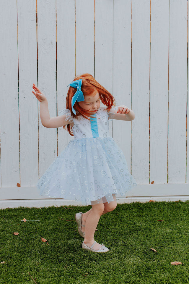 little girls tulle twirl frozen dress