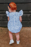 blue and white outfit for baby girl