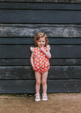 Infant Girl's Woodland Fox Print Print Bubble Romper