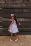 Little Girl's Pink Seersucker Dress