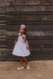 Little Girl's Pink Seersucker Dress