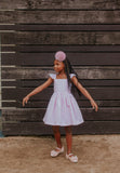 Little Girl's Pink Seersucker Dress
