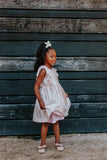 pink metallic dress little girls