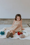 little girls beige plaid fall dress