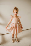 Infant Girl's Olive Green Daisy Print Bubble Romper