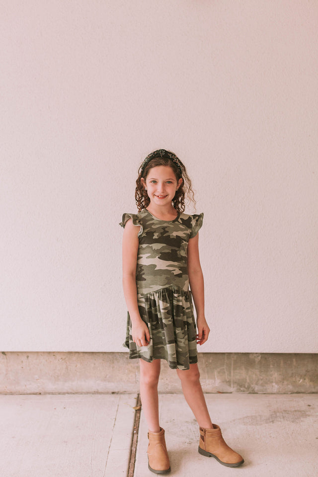 girls camo dress