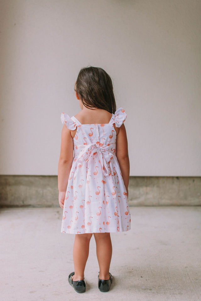little girls flamingo print flamingle dress