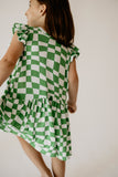 kids flutter sleeve cotton jersey dress