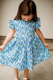 little girls candle print hanukkah dress