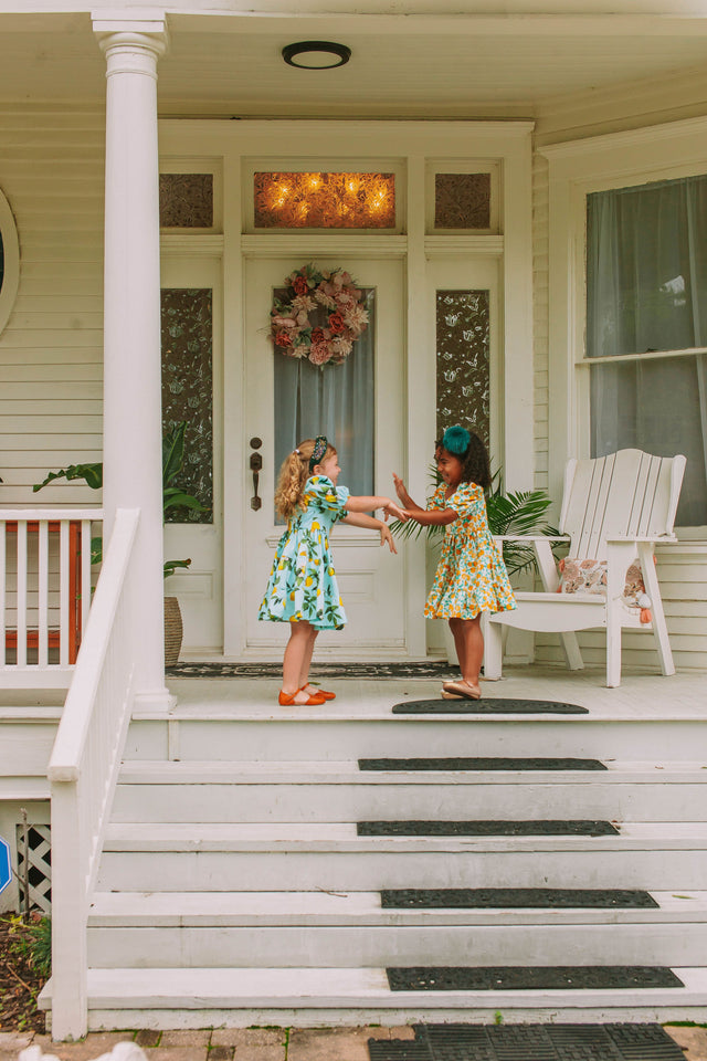 little girls fruit print dresses