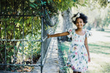 multicolor flower girl dress