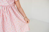 Little Girl's Pink Hearts Valentines Day Scoop Back Tulle Twirl Dress