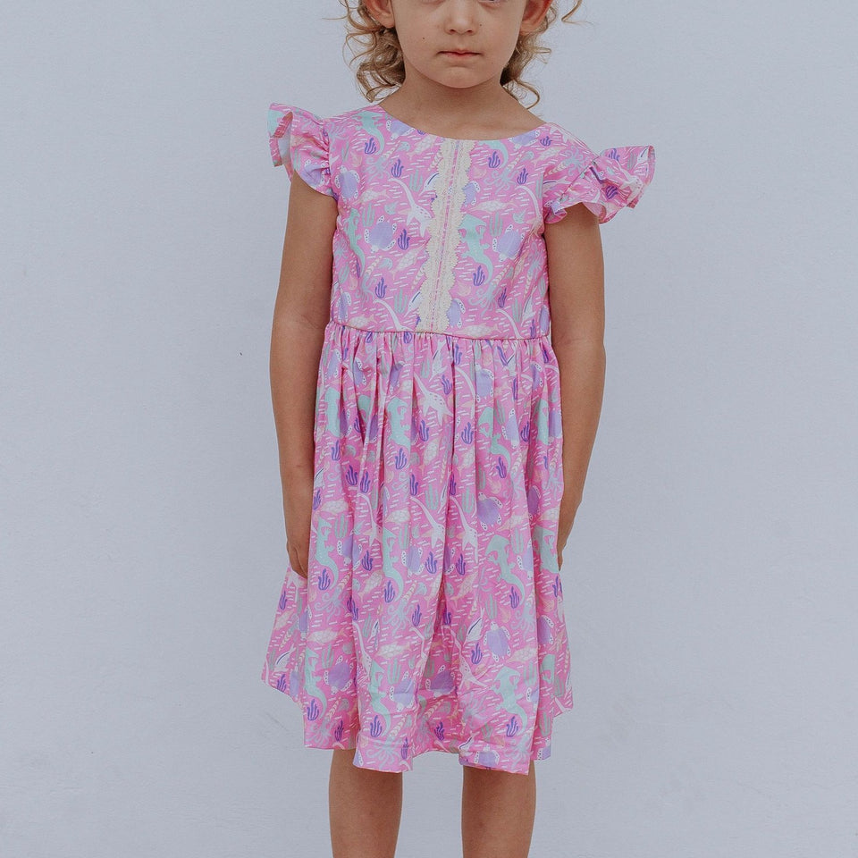 pink dinosaur party dress