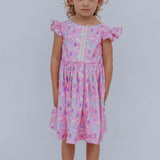 pink dinosaur party dress