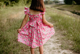 little girls skate print dress
