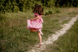 little girls roller skate print dress