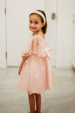 Little Girl's Pink Tulle Moon and Star Twirl Dress