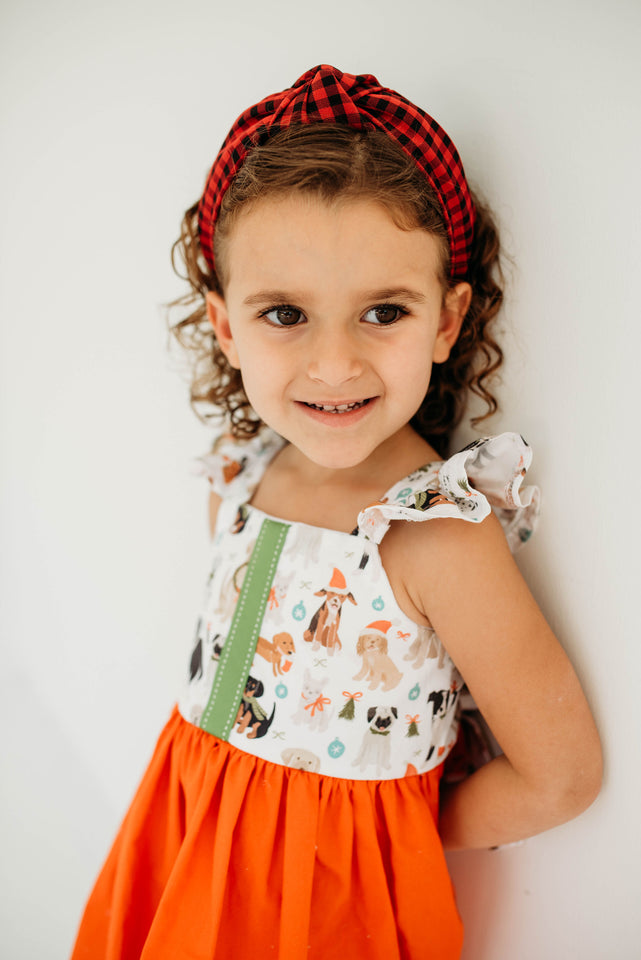 Gingham Topknot Headband